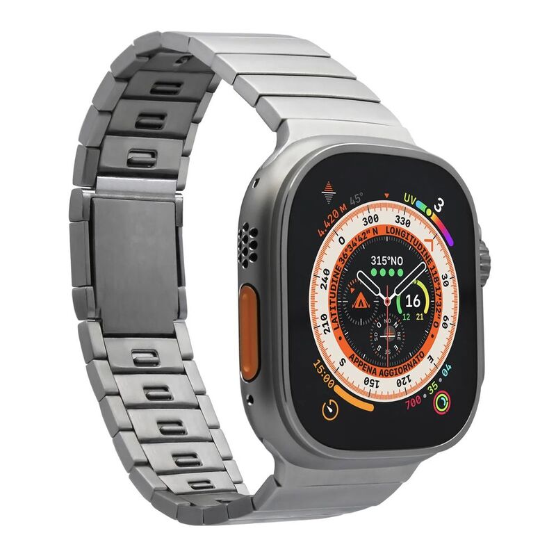 Puro "Titan" Titanium Band For Apple Watch Up To Series 3 42mm - Series 4 And Following 44-45-46-49mm - Titanium Puro "Titan" Titanium Band For Apple Watch Up To Series 3 42mm - Series 4 And Following 44-45-46-49mm - Titanium