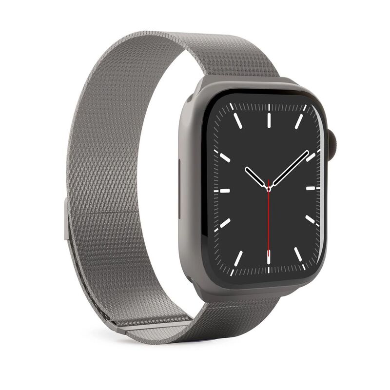 Puro "Milanese" Stainless Steel Band For Apple Watch Up To Series 3 42mm - Series 4 And Following 44-45-46-49mm - Titanium