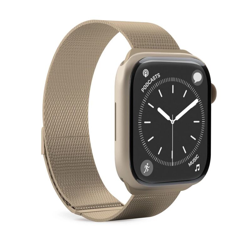 Puro "Milanese" Stainless Steel Band For Apple Watch Up To Series 9 38-40-41mm - Series 10 42mm - Champagne Puro "Milanese" Stainless Steel Band For Apple Watch Up To Series 9 38-40-41mm - Series 10 42mm - Champagne