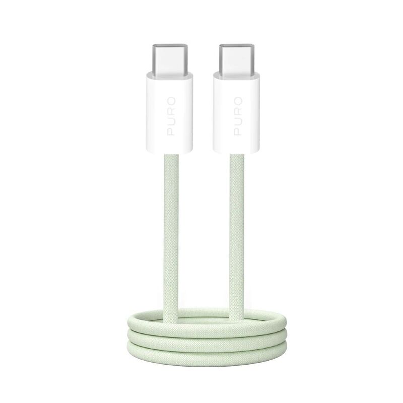 Puro Braided Cable Fabk4 USB-C To USB-C 1.5M 60W 480Mbps - Green