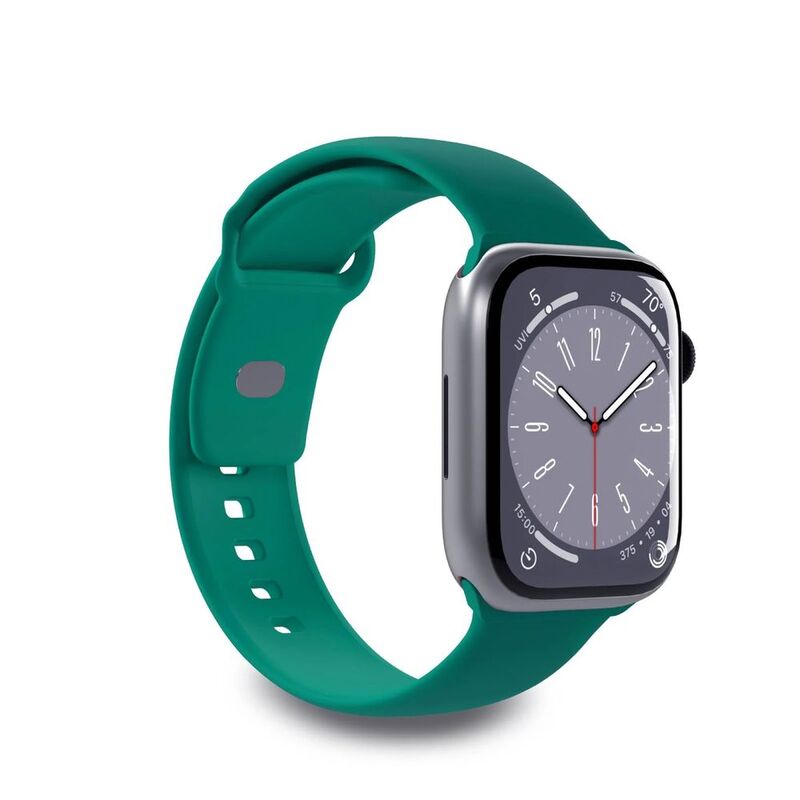 Puro "Icon" Silicone Band For Apple Watch Up To Series 3 42mm - Series 4 And Following 44-45-46-49mm 3 Pieces Included Size SM & ML - Dark Green Puro "Icon" Silicone Band For Apple Watch Up To Series 3 42mm - Series 4 And Following 44-45-46-49mm 3 Pieces Included Size SM & ML - Dark Green