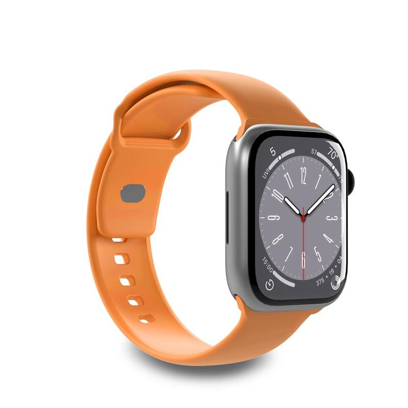 Puro "Icon" Silicone Band For Apple Watch Up To Series 3 42mm - Series 4 And Following 44-45-46-49mm 3 Pieces Including Size SM & ML - Peach Puro "Icon" Silicone Band For Apple Watch Up To Series 3 42mm - Series 4 And Following 44-45-46-49mm 3 Pieces Including Size SM & ML - Peach
