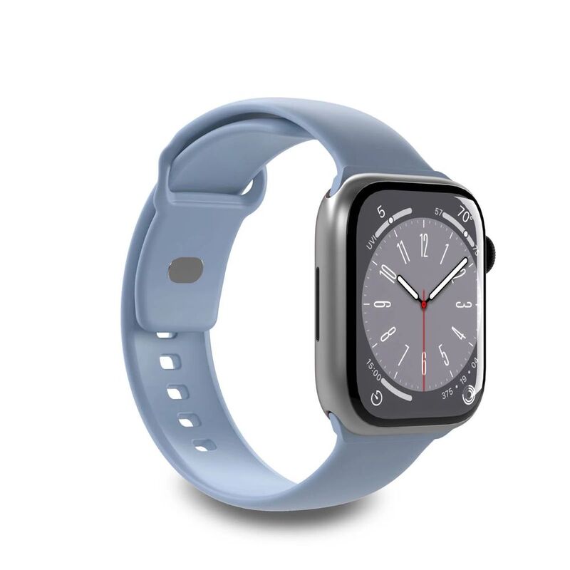 Puro "Icon" Silicone Band For Apple Watch Up To Series 9 38-40-41mm - Series 10 42mm 3 Pieces Including Size SM & ML - Light Blue Puro "Icon" Silicone Band For Apple Watch Up To Series 9 38-40-41mm - Series 10 42mm 3 Pieces Including Size SM & ML - Light Blue