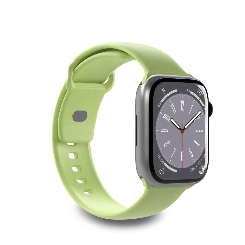 Puro "Icon" Silicone Band For Apple Watch Up To Series 9 38-40-41mm - Series 10 42mm 3 Pieces Including Size SM & ML - Light Green Puro "Icon" Silicone Band For Apple Watch Up To Series 9 38-40-41mm - Series 10 42mm 3 Pieces Including Size SM & ML - Light Green