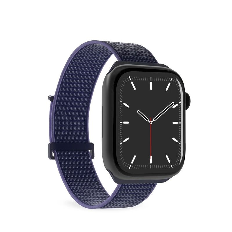 Puro "Sport" Nylon Band For Apple Watch Up To Series 3 42mm - Series 4 And Following 44-45-46-49mm - Dark Blue Puro "Sport" Nylon Band For Apple Watch Up To Series 3 42mm - Series 4 And Following 44-45-46-49mm - Dark Blue