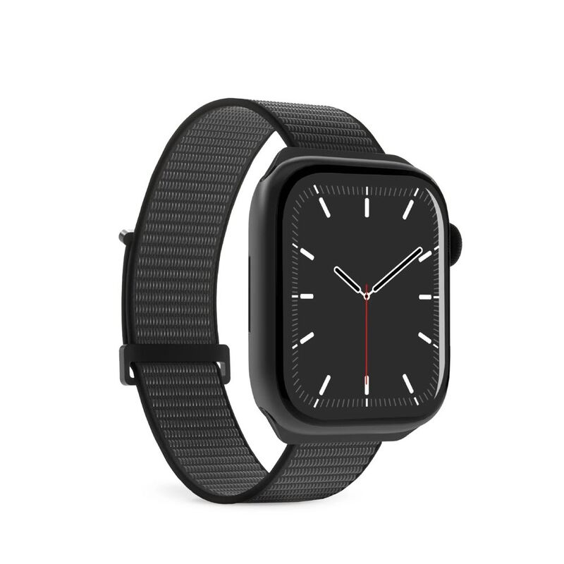 Puro "Sport" Nylon Band For Apple Watch Up To Series 3 42mm - Series 4 And Following 44-45-46-49mm - Black Puro "Sport" Nylon Band For Apple Watch Up To Series 3 42mm - Series 4 And Following 44-45-46-49mm - Black