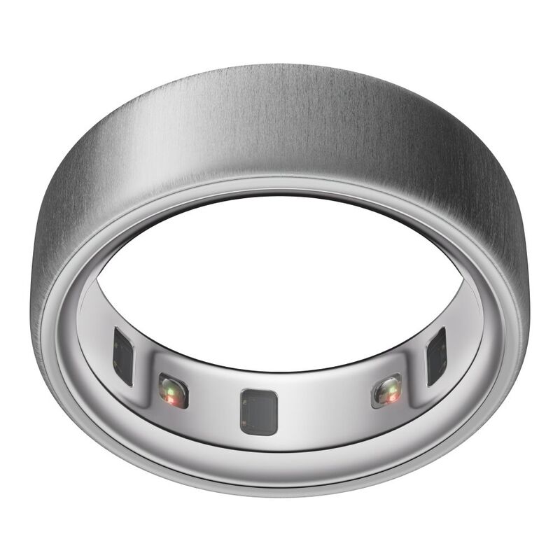Oura Ring 4 Smart Ring Health Activity Tracker - Brushed Silver (Ring Size 9)