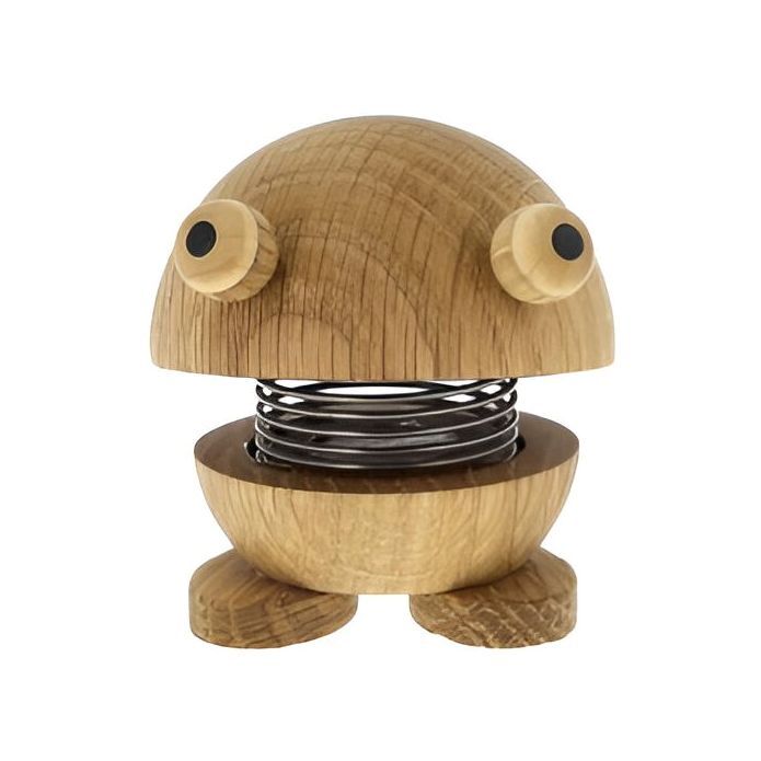 Hoptimist Animals Frog Decorative Figure - Oak - Small (9 x 5.8 cm)