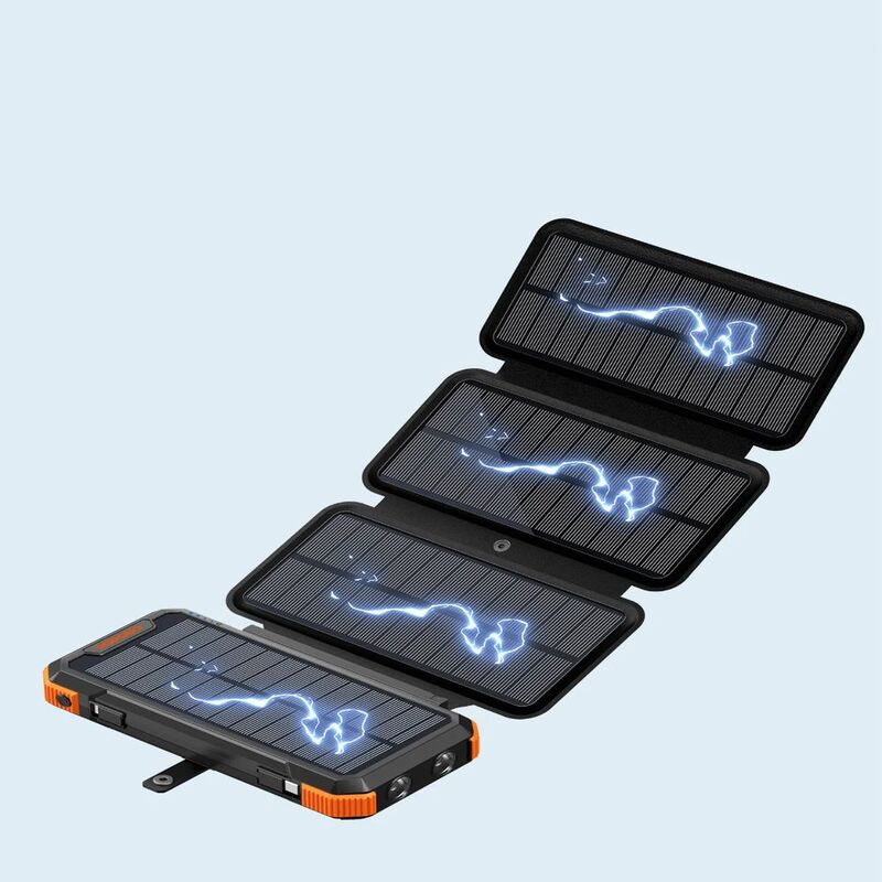 Porodo Power Bank Pb070 20000mAh 4-Panel Solar - Black