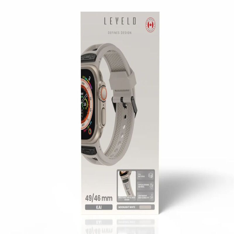 Levelo Kai For Apple Watch Ultra Strap - Moonlight White Levelo Kai For Apple Watch Ultra Strap - Moonlight White