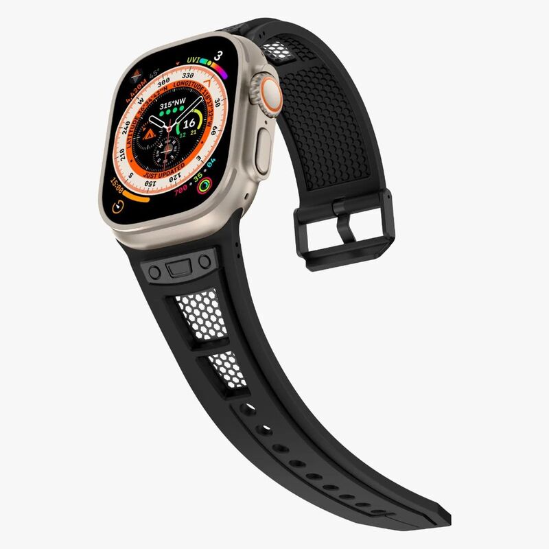 Levelo Kai For Apple Watch Ultra Strap - Stealth Black Levelo Kai For Apple Watch Ultra Strap - Stealth Black
