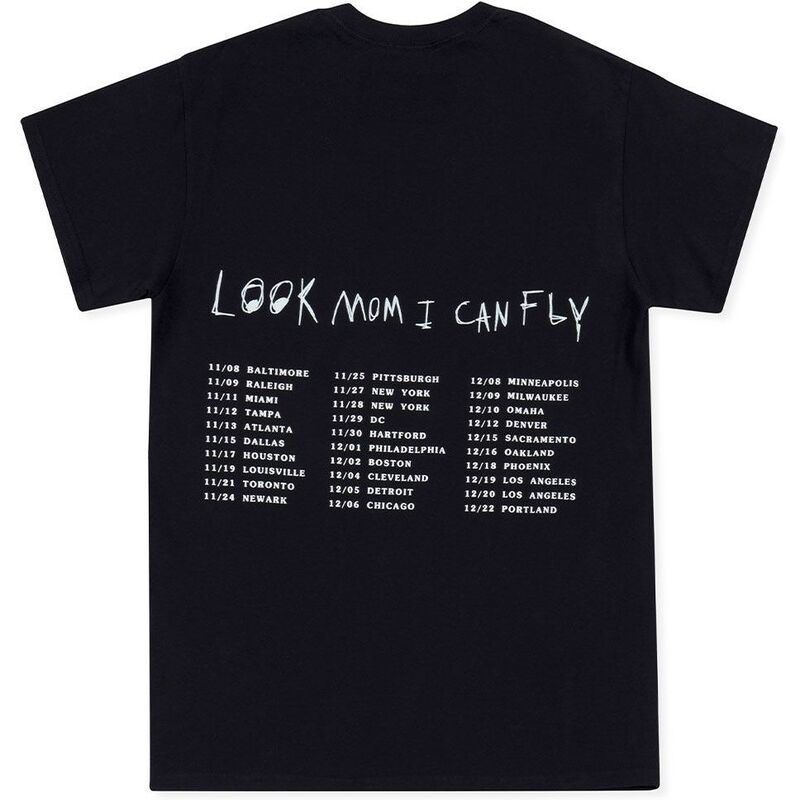 Travis Scott Look Mom I Can Fly Tour Tee - Black Travis Scott Look Mom I Can Fly Tour Tee - Black