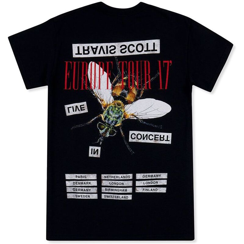Travis Scott Europe Tour 2017 Tee Birds Eye View Gildan Travis Scott Europe Tour 2017 Tee Birds Eye View Gildan