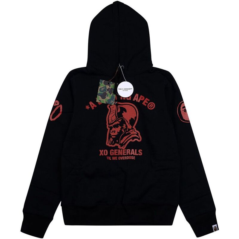 Bape X Xo General Pullover Hoodie - Black Bape X Xo General Pullover Hoodie - Black