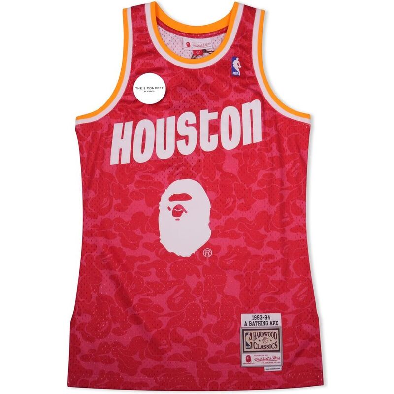 Bape X Mitchell & Ness Rockets Cameo Basketball Swingman Jersey Bape X Mitchell & Ness Rockets Cameo Basketball Swingman Jersey