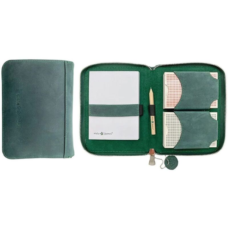 Melia Games Playing Cards Set Deluxe Vintage Edition - Forest Green Melia Games Playing Cards Set Deluxe Vintage Edition - Forest Green