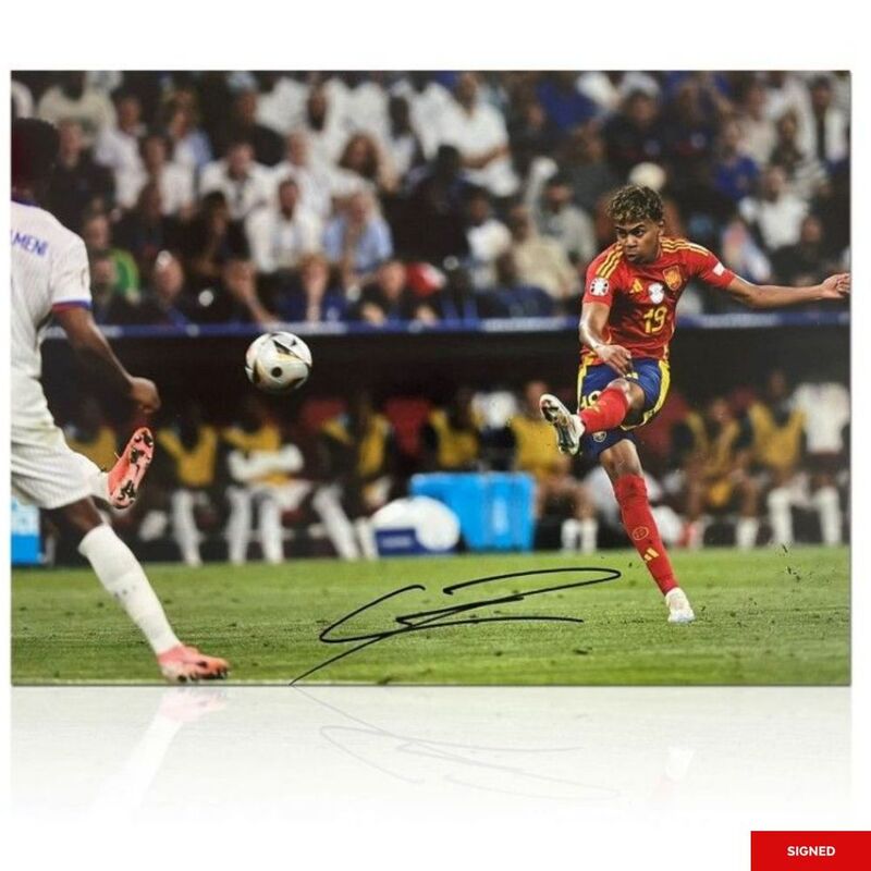 Bootroom Collection Lamine Yamal Signed Spain Football Photo - Semi Finals Bootroom Collection Lamine Yamal Signed Spain Football Photo - Semi Finals