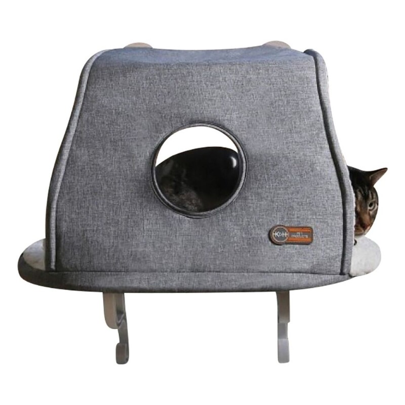 K & H Universal Mount Kitty Sill Window-Perch Bed with Hood - Gray (14 x 24 Inch) K & H Universal Mount Kitty Sill Window-Perch Bed with Hood - Gray (14 x 24 Inch)