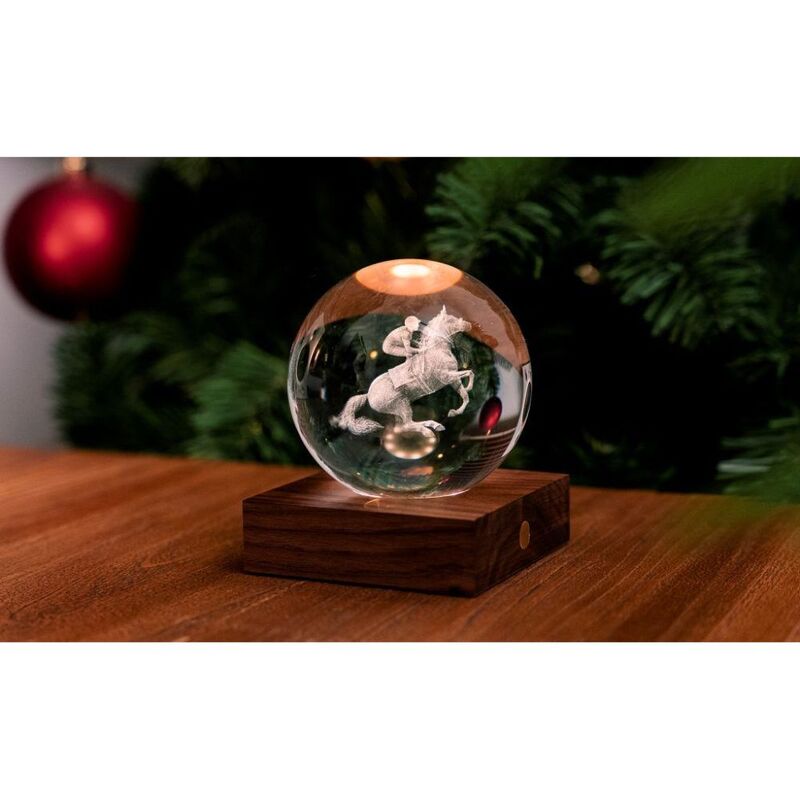 Gingko Design Amber Crystal Horse Racing Light Gingko Design Amber Crystal Horse Racing Light