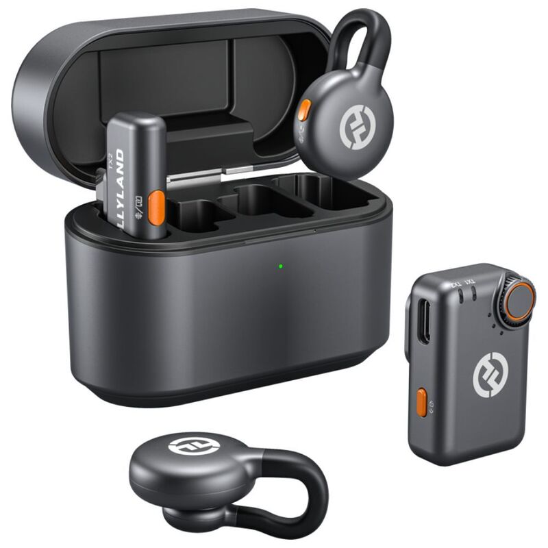 Hollyland-Lark-M2S-Combo-Wireless-Microphone-Kit - Black