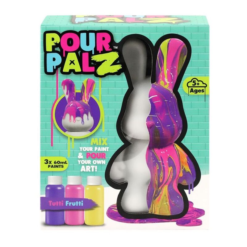 Pour Palz DIY Paint Bunny - Vivid Violet (Assorted - Includes 1) Pour Palz DIY Paint Bunny - Vivid Violet (Assorted - Includes 1)