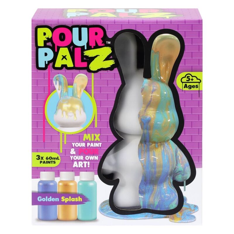 Pour Palz DIY Paint Bunny - Teal Treasure (Assorted - Includes 1) Pour Palz DIY Paint Bunny - Teal Treasure (Assorted - Includes 1)