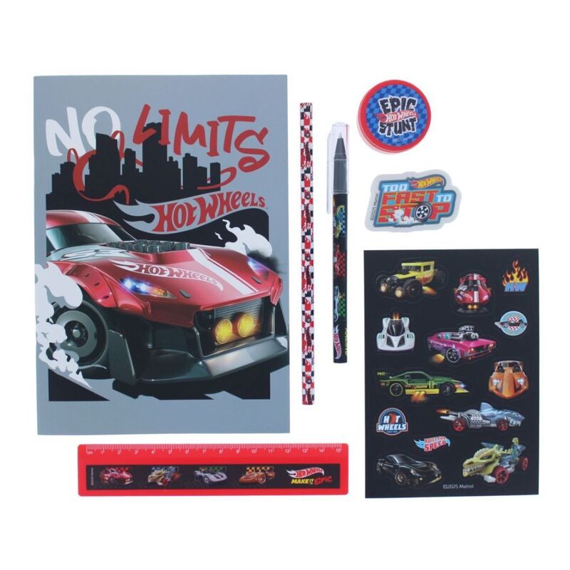 Blueprint Hot Wheels Super Stationery Set (Set Of 7) Blueprint Hot Wheels Super Stationery Set (Set Of 7)