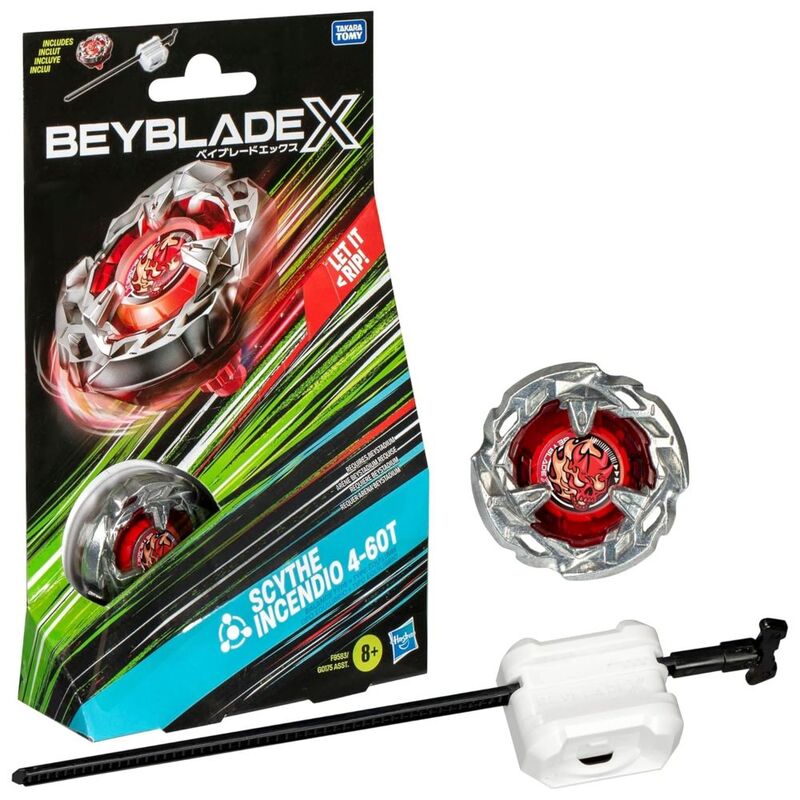 Beyblade X Launcher Scythe Incendio 4-60T Starter Pack Set