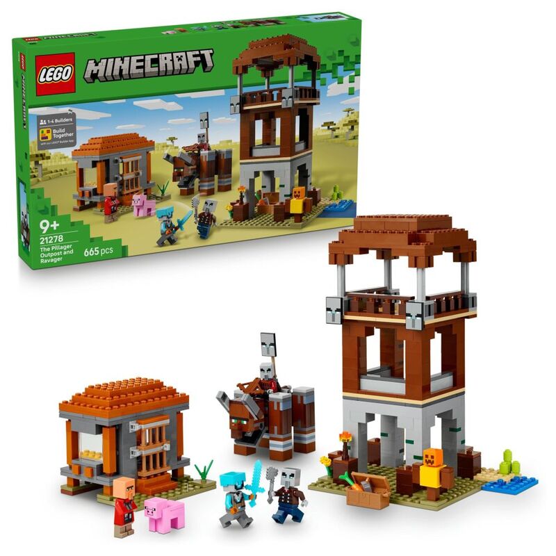 LEGO Minecraft The Pillager Outpost and Ravager Gamer Building Toy Gift - 21278 (1084 Pieces) LEGO Minecraft The Pillager Outpost and Ravager Gamer Building Toy Gift - 21278 (1084 Pieces)