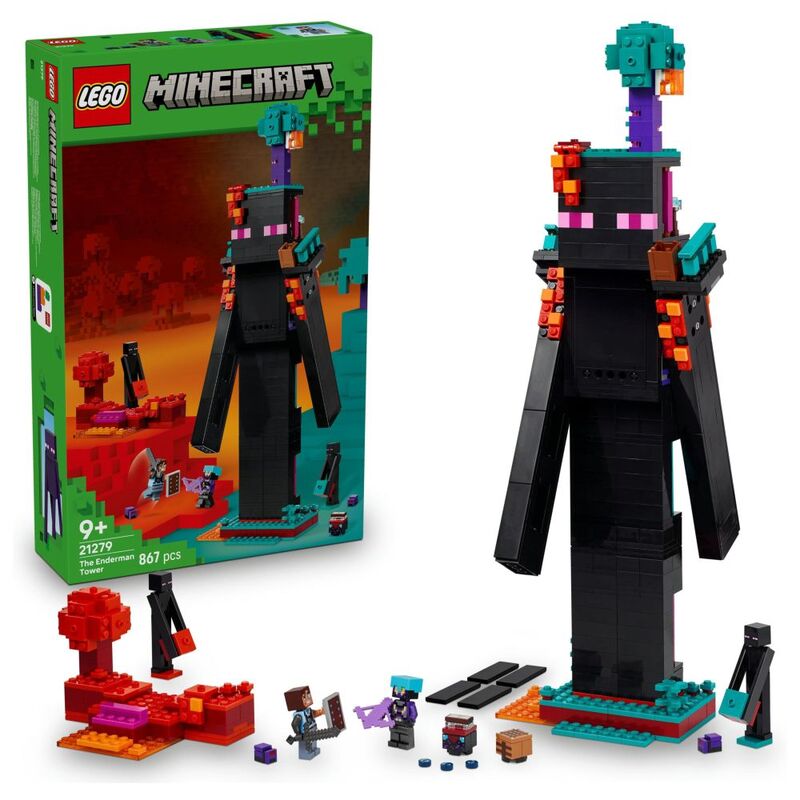 LEGO Minecraft The Enderman Tower Toy for Kids - Gamer Gift - 21279 (530 Pieces)