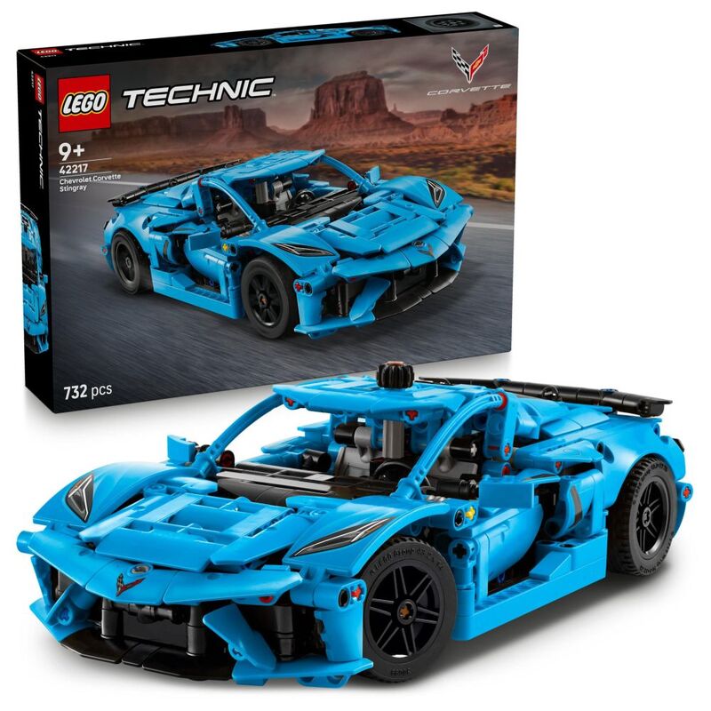 LEGO Technic Chevrolet Corvette Stingray Blue Car Model Kit - 42217 (732 Pieces) LEGO Technic Chevrolet Corvette Stingray Blue Car Model Kit - 42217 (732 Pieces)