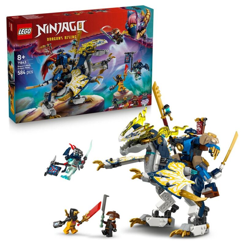 LEGO NINJAGO Rogue’s Mech Dragon Rider Ninja Toy - 71843 (665 Pieces) LEGO NINJAGO Rogue’s Mech Dragon Rider Ninja Toy - 71843 (665 Pieces)