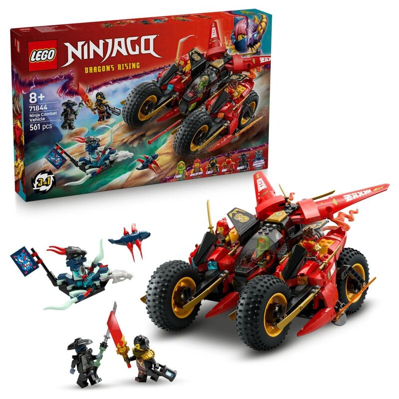 LEGO NINJAGO Ninja Combat Vehicle 3-in-1 Toy Building Set - 71844 (89 Pieces) LEGO NINJAGO Ninja Combat Vehicle 3-in-1 Toy Building Set - 71844 (89 Pieces)