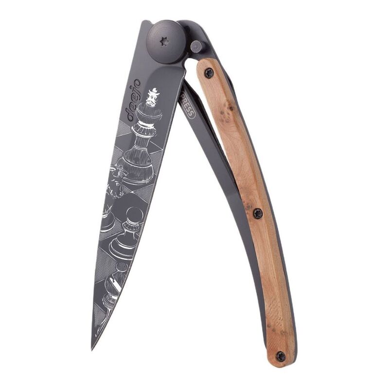 Deejo 37G Juniper Wood Pocket Knife - Chess Light Brown Deejo 37G Juniper Wood Pocket Knife - Chess Light Brown