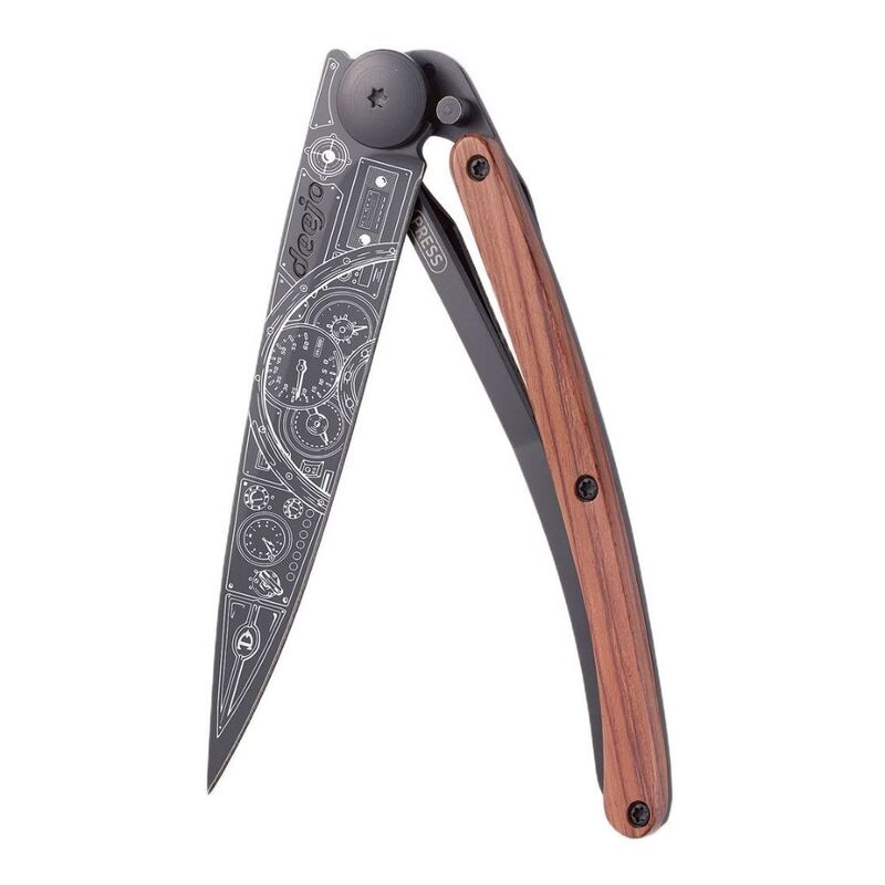 Deejo 37G Coral Wood Pocket Knife - Dials Brown Deejo 37G Coral Wood Pocket Knife - Dials Brown
