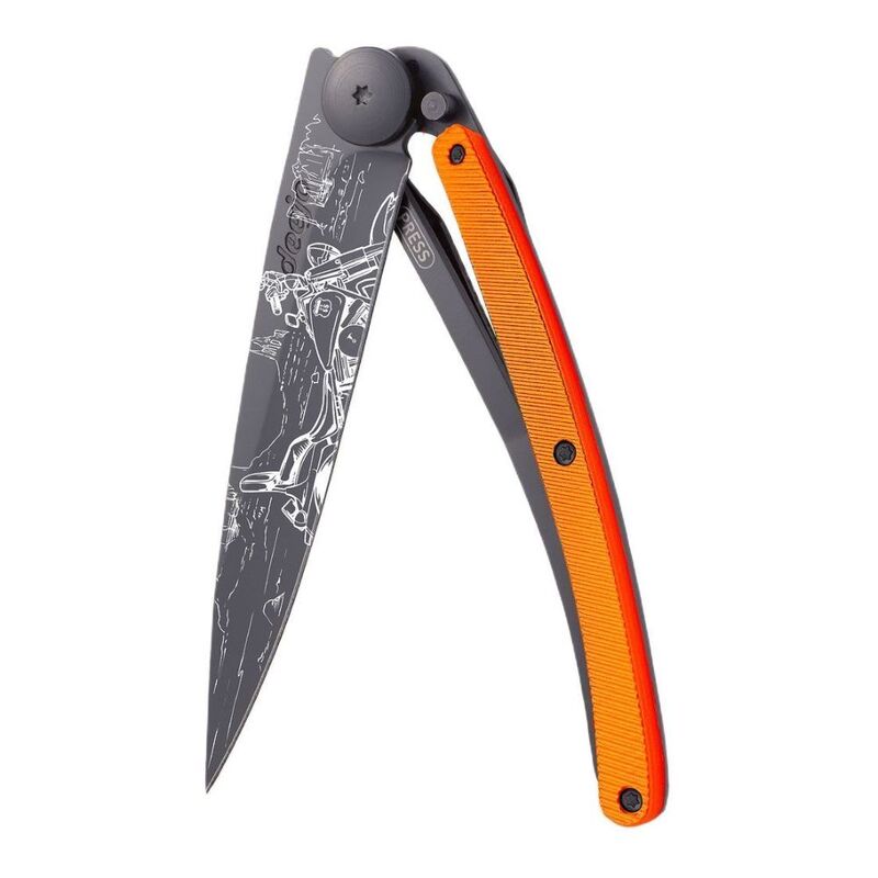 Deejo 37G Orange Aluminum Pocket Knife - Easy Rider Orange Deejo 37G Orange Aluminum Pocket Knife - Easy Rider Orange