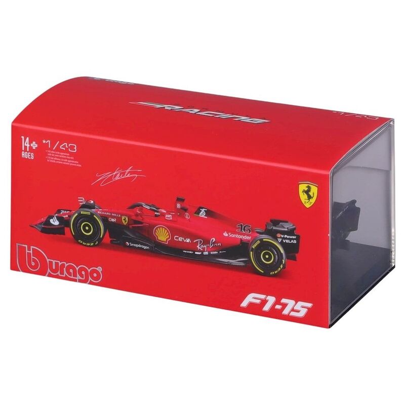 Bburago Formula 1 Ferrari Sf-23 1.24 Model Kit With Helmet & Plastic Stand Die Cast Bburago Formula 1 Ferrari Sf-23 1.24 Model Kit With Helmet & Plastic Stand Die Cast