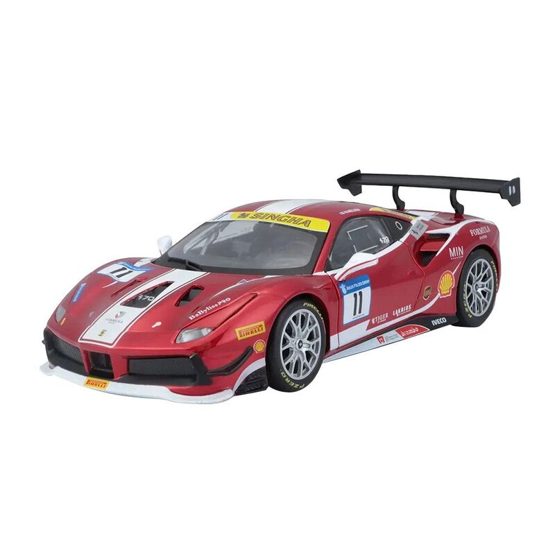 Bburago Formula 1 Ferrari Challenge Formula Racing 2017 488 1.24 Racing Model Kit Without Plastic Stand - Die Cast Bburago Formula 1 Ferrari Challenge Formula Racing 2017 488 1.24 Racing Model Kit Without Plastic Stand - Die Cast