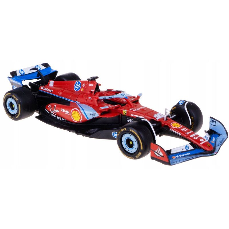 Bburago Formula 1 Ferrari Miami Gp Sf-24 1.43 Without Helmet & Plastic Stand Die Cast Bburago Formula 1 Ferrari Miami Gp Sf-24 1.43 Without Helmet & Plastic Stand Die Cast