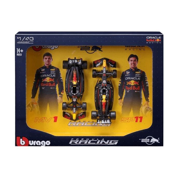 Bburago Formula 1 Red Bull Racing 2024 2 Pk Rb20 1.43 Without Helmet & Plastic Stand Die Cast