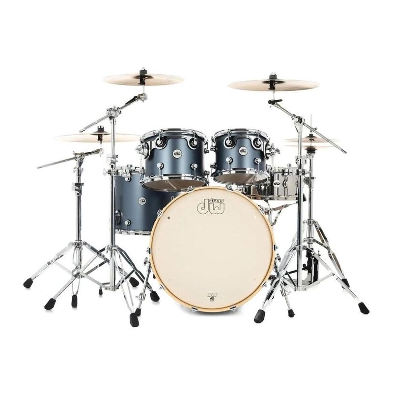 DW Drums DDLM2214BS Design Series 5-Piece Shell Pack Excluding Hardware & Cymbals - Blue Slate DW Drums DDLM2214BS Design Series 5-Piece Shell Pack Excluding Hardware & Cymbals - Blue Slate