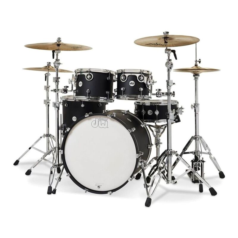 DW Drums DDLM2214BL Design Series 5-Piece Shell Pack Excluding Hardware & Cymbals - Satin Black DW Drums DDLM2214BL Design Series 5-Piece Shell Pack Excluding Hardware & Cymbals - Satin Black