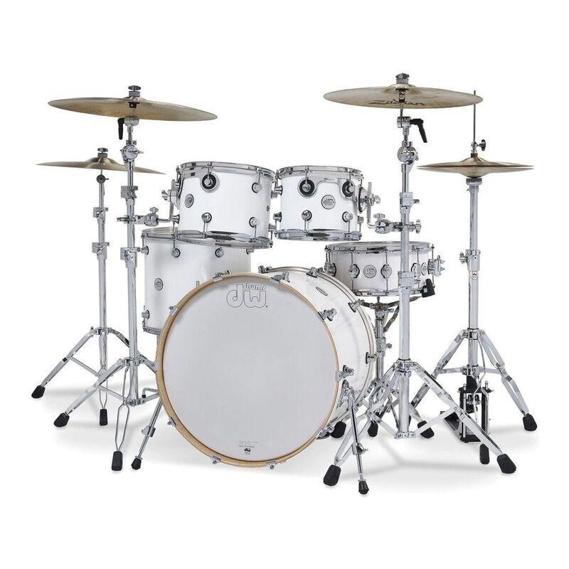 DW Drums DDLG2214WH Design Series 5-Piece Shell Pack Excluding Hardware & Cymbals - Gloss White DW Drums DDLG2214WH Design Series 5-Piece Shell Pack Excluding Hardware & Cymbals - Gloss White