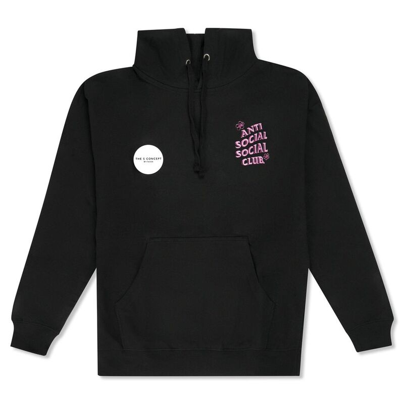 Anti Social Social Club Coral Crush Hoodie - Black Anti Social Social Club Coral Crush Hoodie - Black