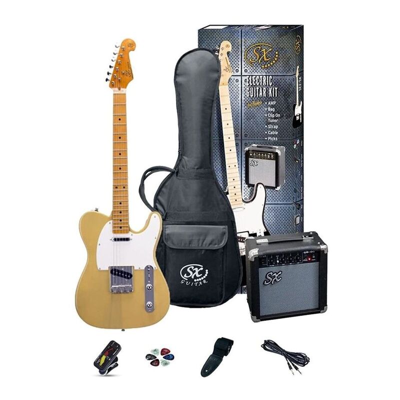 SX Guitar SE2-SK-BSB Se2 Electric Package Guitar - Butter Scotch Blonde SX Guitar SE2-SK-BSB Se2 Electric Package Guitar - Butter Scotch Blonde