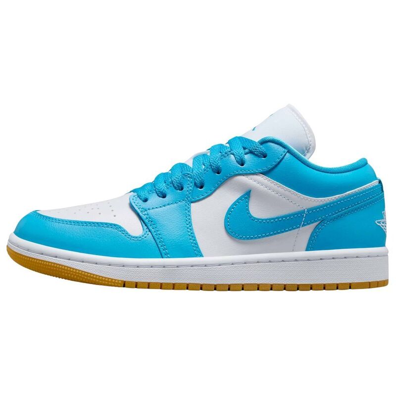 Nike Air Jordan 1 Low White Gum Light Brown Dark Powder Blue (Women's)