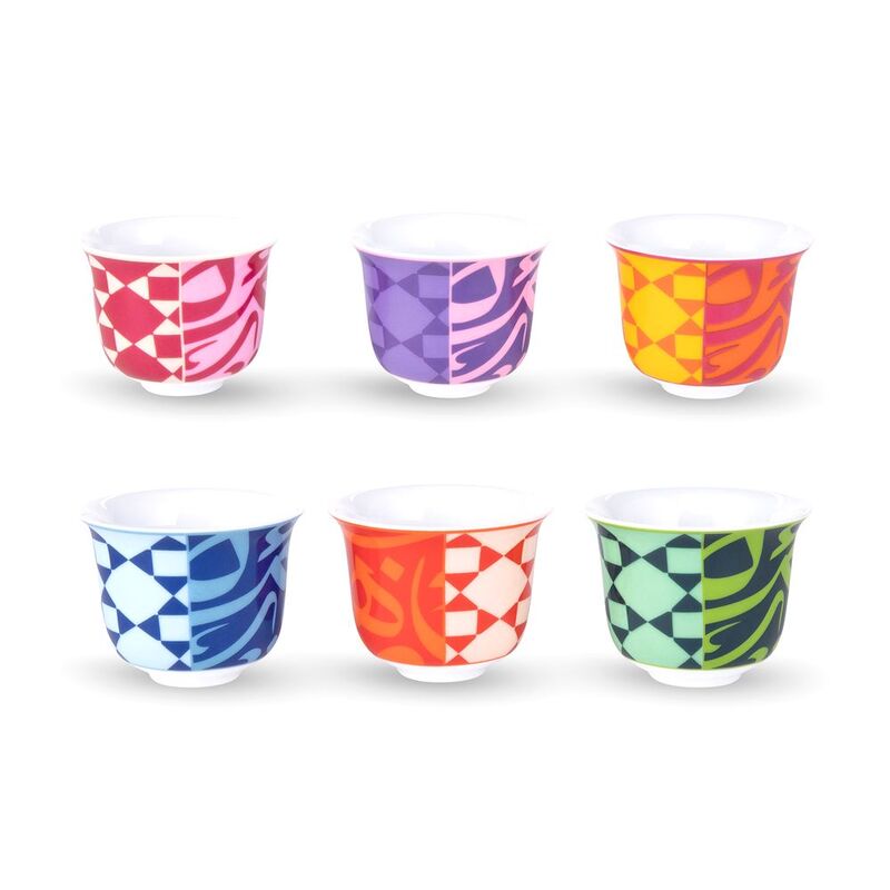 Silsal Bahja Arabic Coffee Cups (Set Of 6) Silsal Bahja Arabic Coffee Cups (Set Of 6)