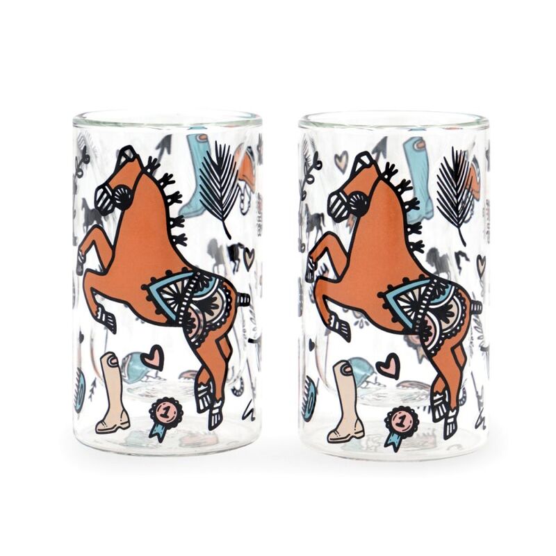 Silsal Al Khail Double Wall Glass Cups For Tea Karak Coffee Hot And Cold Drinks Beverages (Set Of 2) Silsal Al Khail Double Wall Glass Cups For Tea Karak Coffee Hot And Cold Drinks Beverages (Set Of 2)