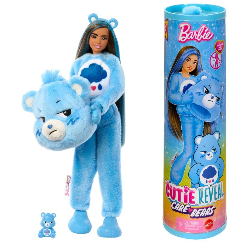 Barbie Cutie Reveal Care Bears Series - Grumpy Bear (Brunette)