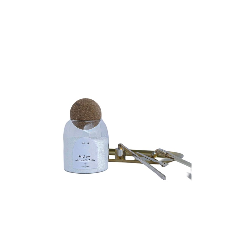 Light Art Gift Box Glass Jar With Wood Ball Sand Wax With Cotton Wick With Wick Trimmer Set White Light Art Gift Box Glass Jar With Wood Ball Sand Wax With Cotton Wick With Wick Trimmer Set White
